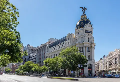 The Metrópolis building on Gran Vía, Madrid