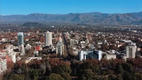 Mendoza with the Andes foothills behind